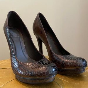 Tory Burch snake skin pump